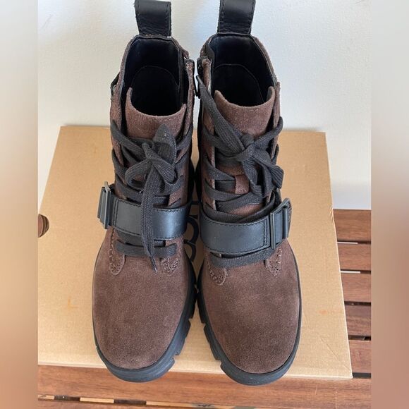 UGG Ashton Lace-Up Buckled Waterproof Suede Booties Burnt Cedar US Women Size6.5 - Picture 5 of 14